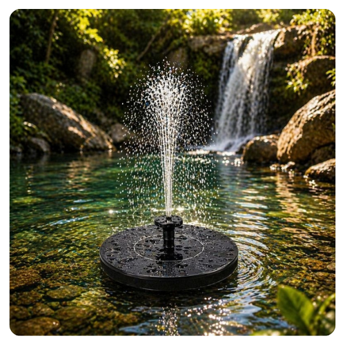 Solar Floating Fountain – Multicolour LED Water Feature for Pools & Gardens