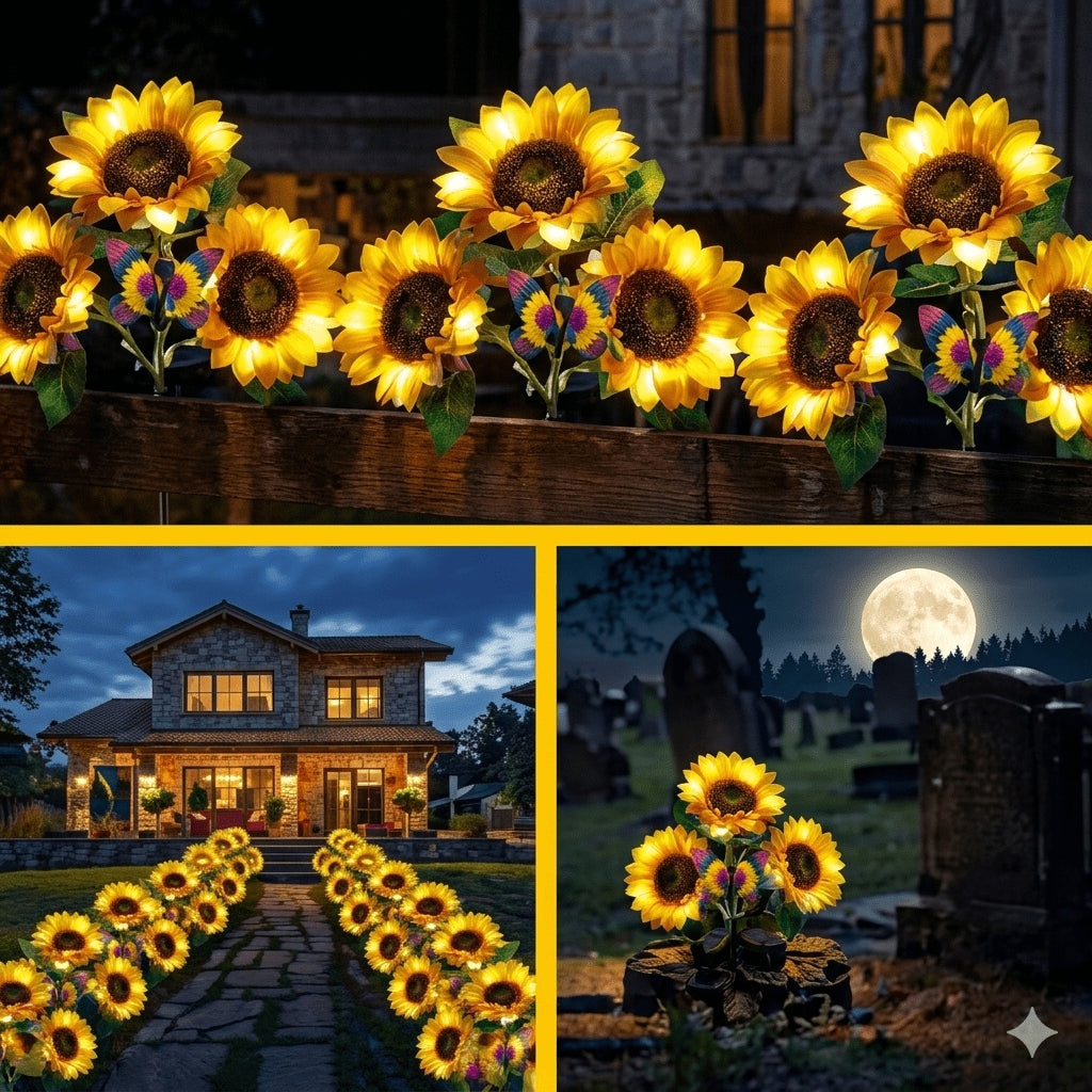 Enchanted Solar Sunflower Garden Light