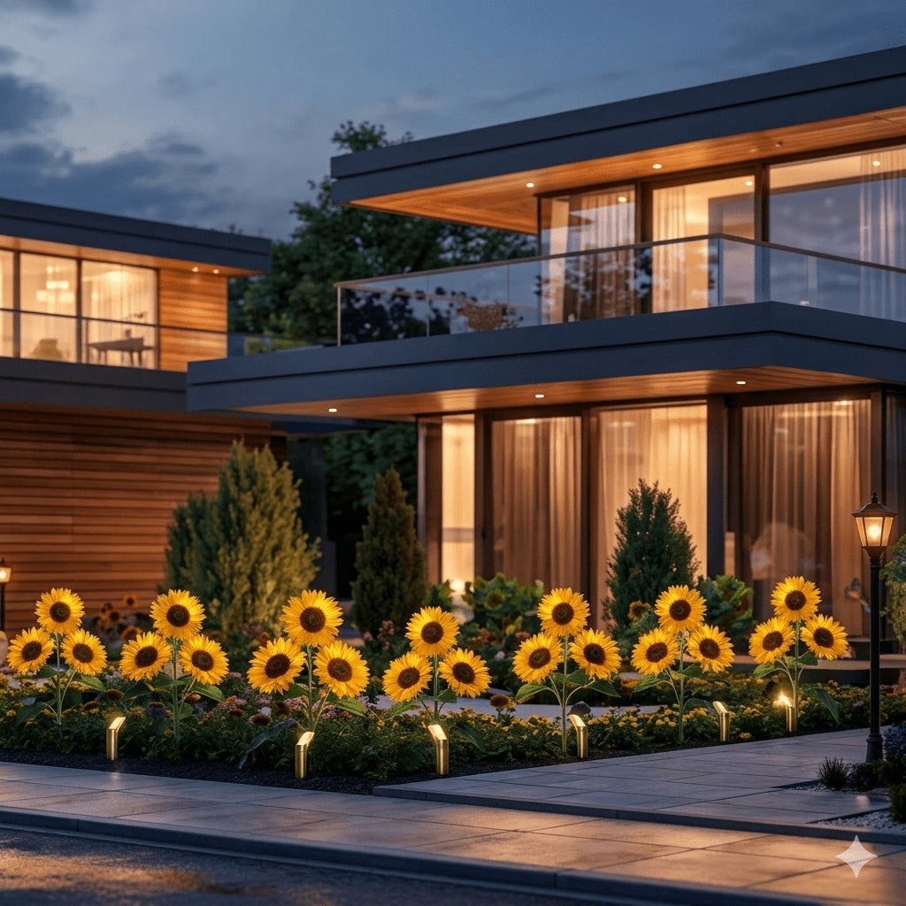Enchanted Solar Sunflower Garden Light