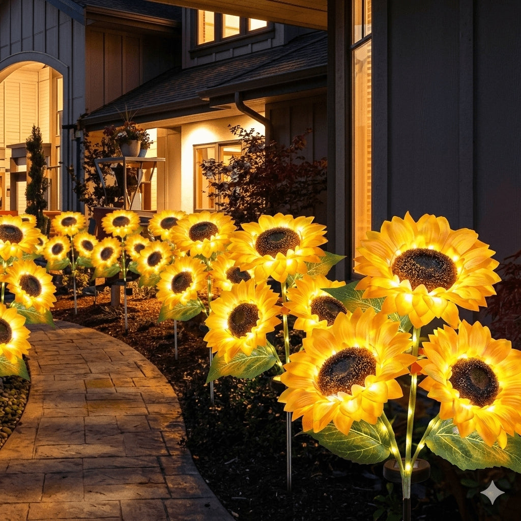 Enchanted Solar Sunflower Garden Light