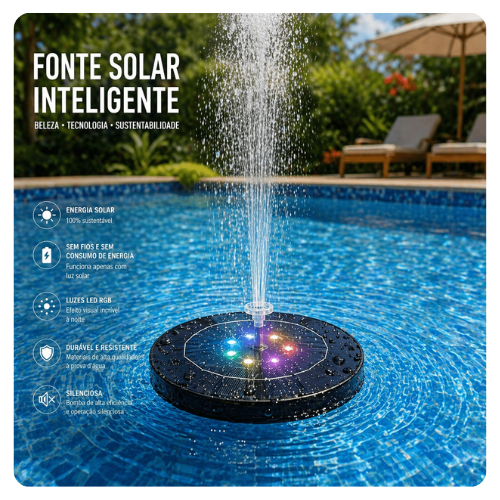 Solar Floating Fountain – Multicolour LED Water Feature for Pools & Gardens