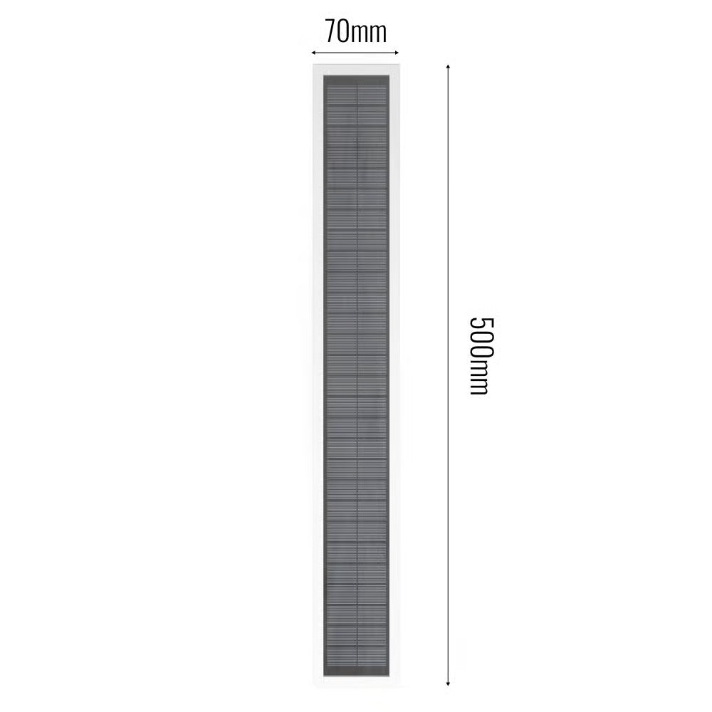 Halo Rectangle Solar Wall Light Warm White and White 50cm