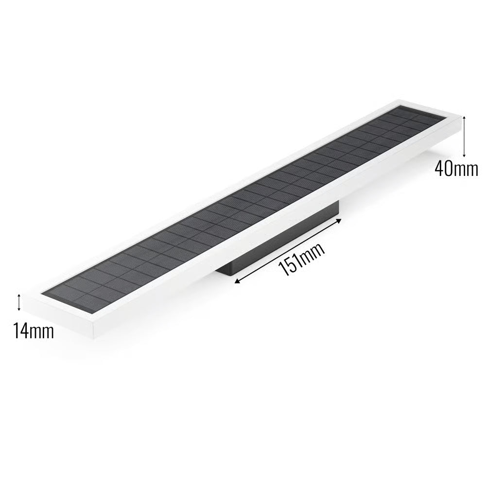 Halo Rectangle Solar Wall Light Warm White and White 50cm