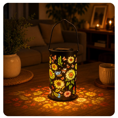 Solar Flower Lantern – Warm Garden Glow