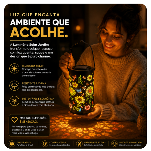 Solar Flower Lantern – Warm Garden Glow