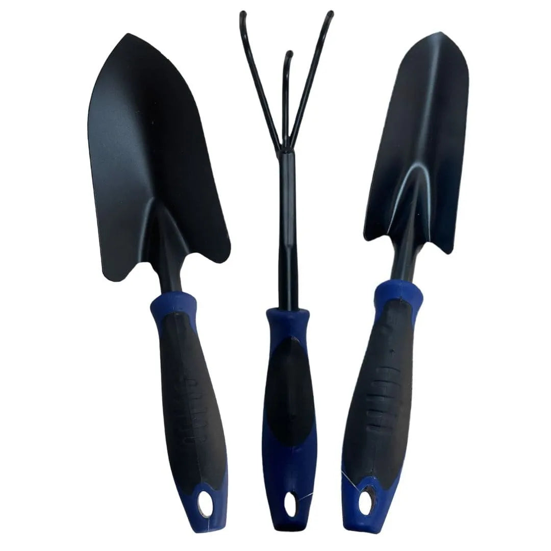 3-Piece Garden Tool Set – Black