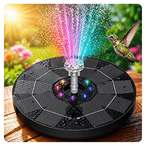 Solar Floating Fountain – Multicolour LED Water Feature for Pools & Gardens