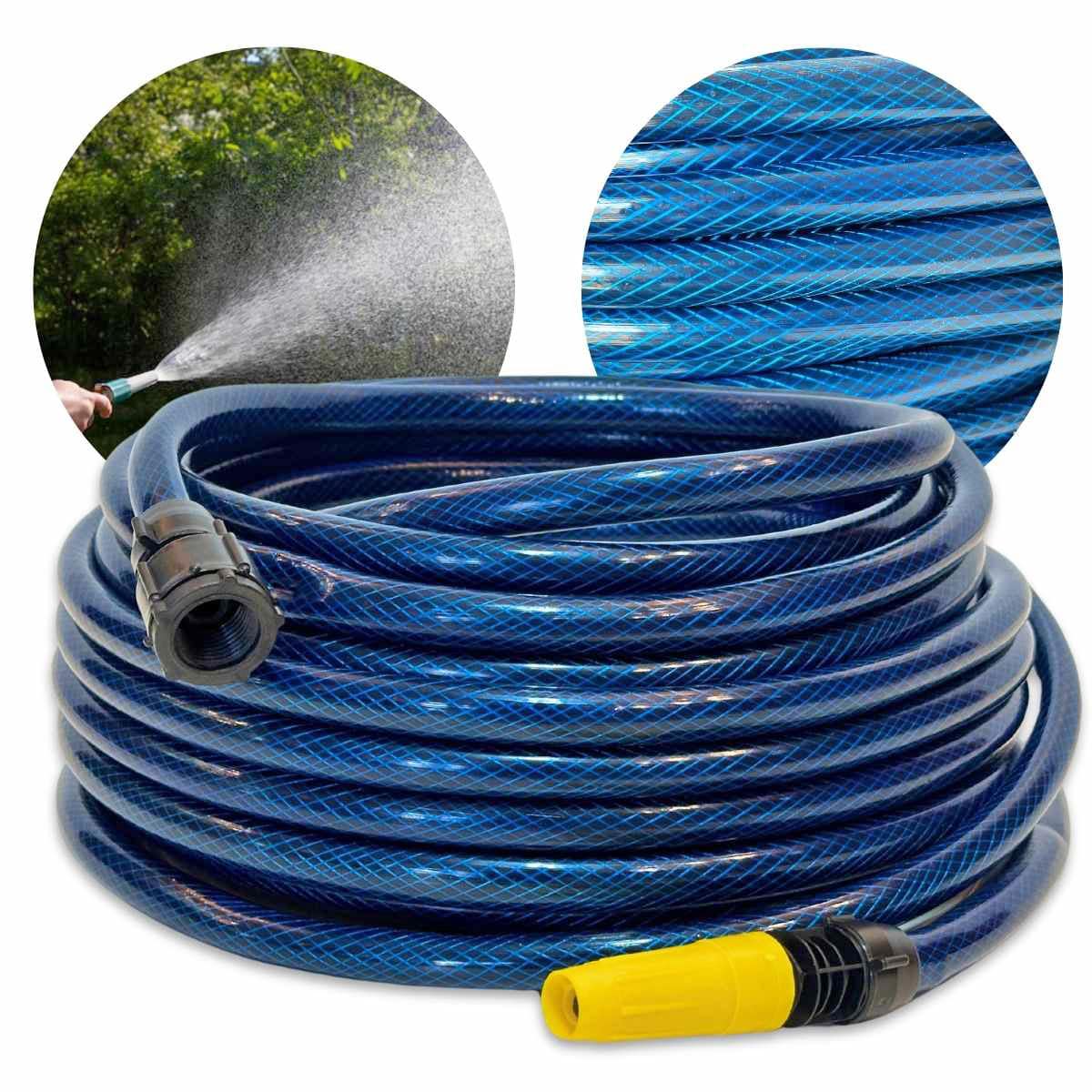 Reinforced Braided Silicone Garden Hose 1/2" – Blue