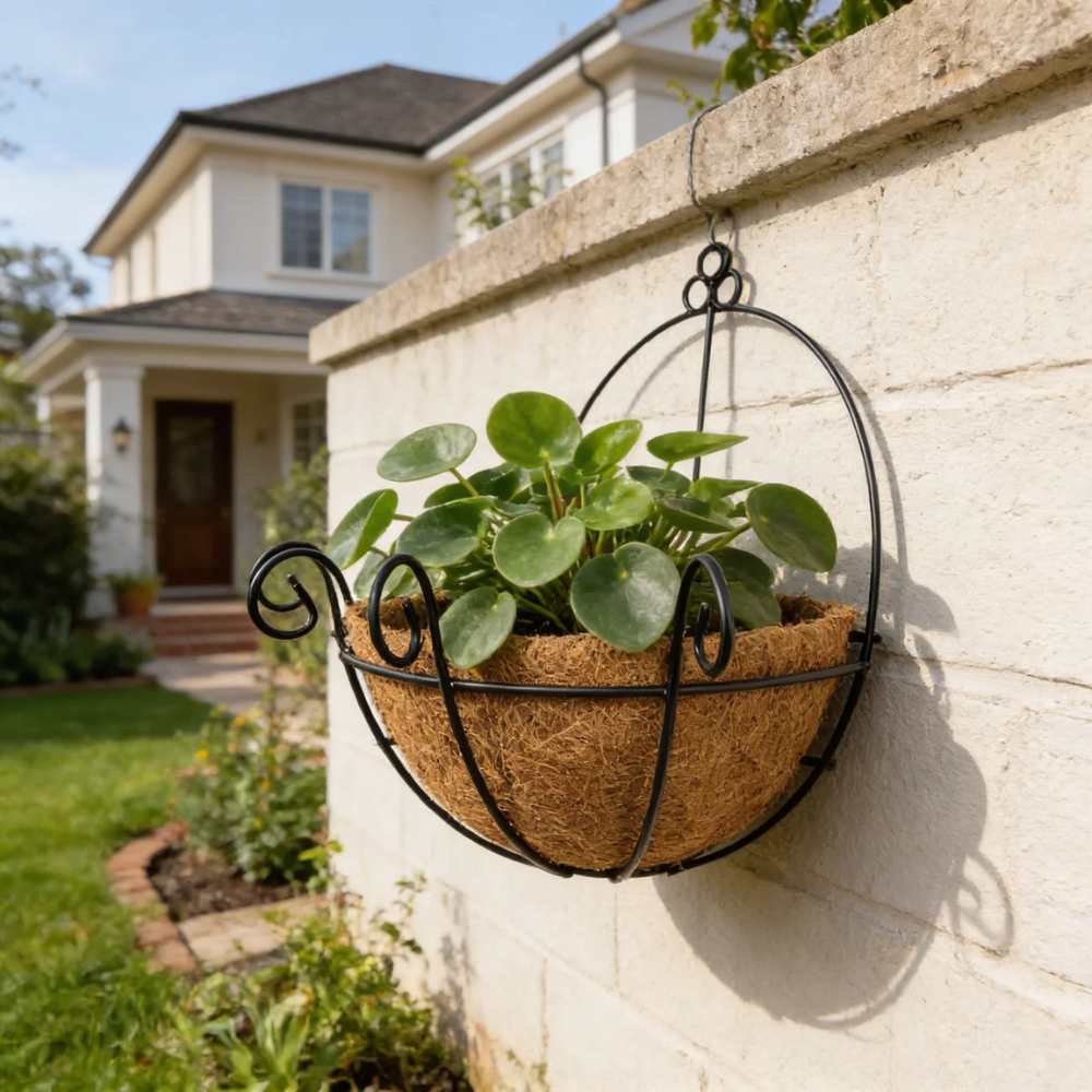 Coconut Fibre Wall Planter – Half Pot