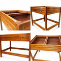 Vertical Herb Garden Table with 2 Planters